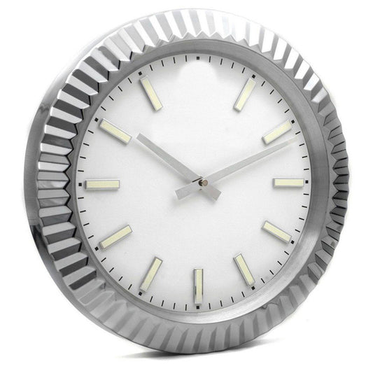 Swiss Executive Day & Date Luxury Wall Clock - Sliver color
