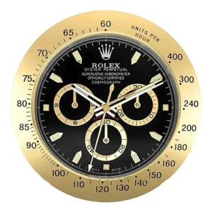 Daytona Cosmograph Style Wall Clock | Gold Black